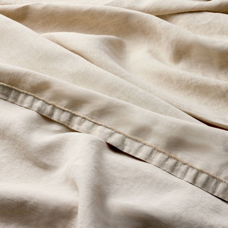 slide 3 of 7, King 100% Linen Sheet Set Natural - Casaluna™, 1 ct