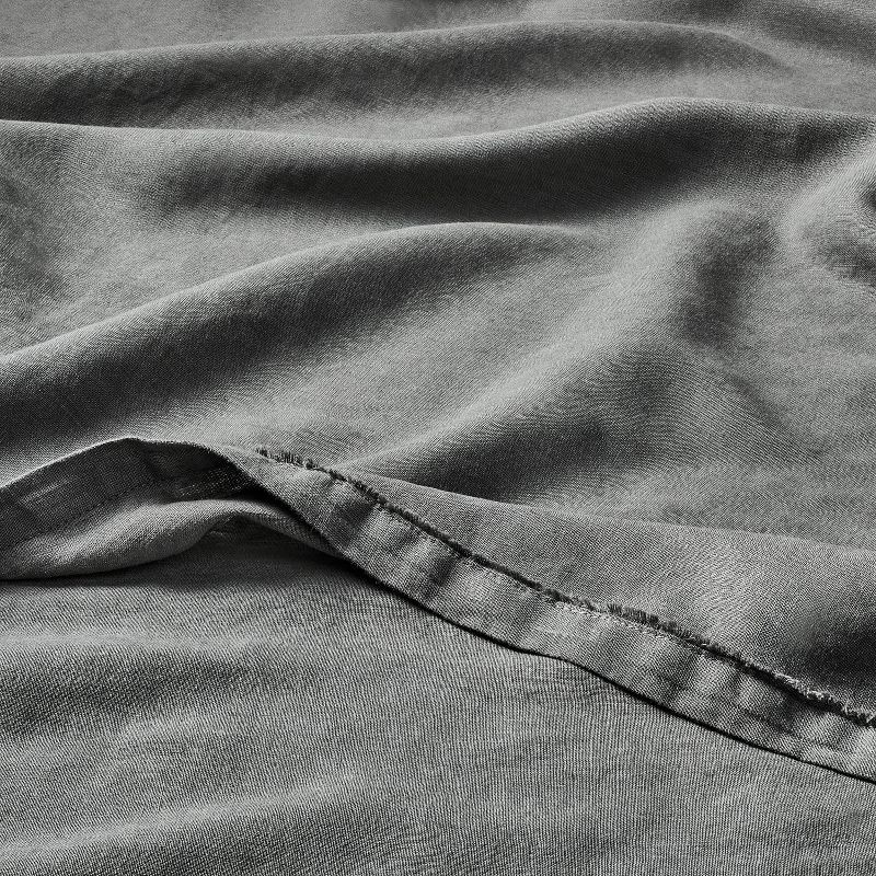 slide 3 of 7, Full 100% Linen Sheet Set Dark Gray - Casaluna™, 1 ct