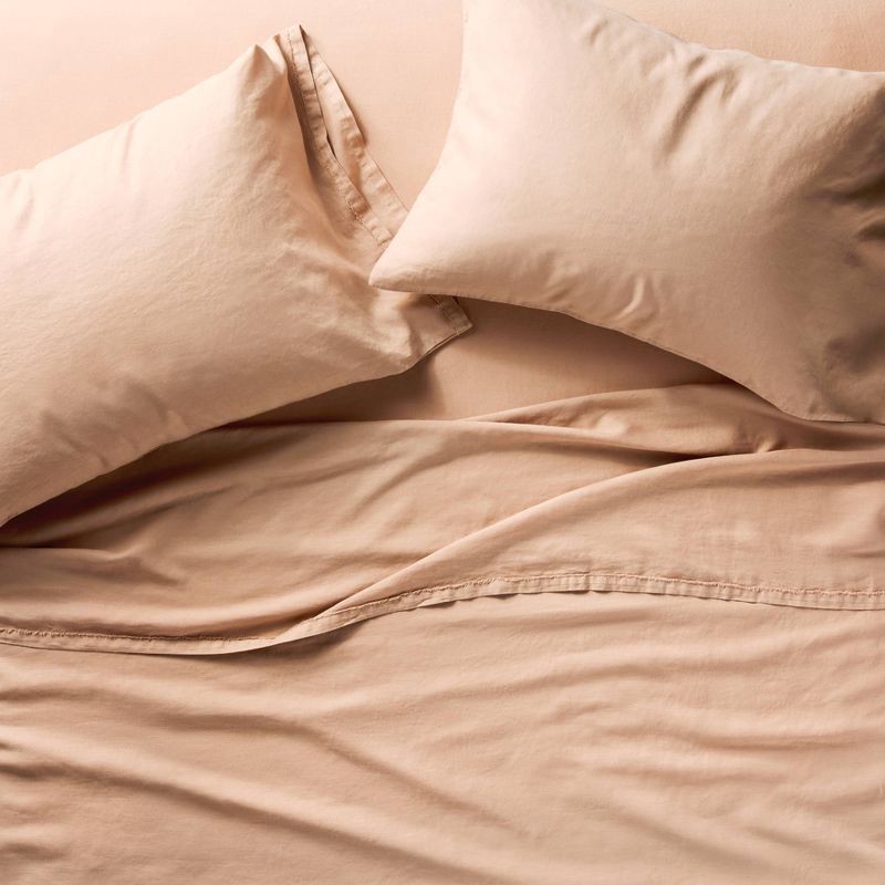 slide 3 of 5, King 100% Linen Pillowcases Light Adobe Clay - Casaluna™, 1 ct