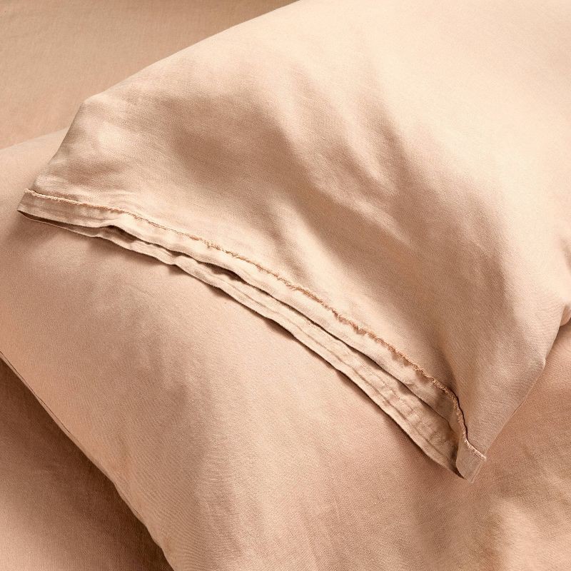 slide 4 of 5, King 100% Linen Pillowcases Light Adobe Clay - Casaluna™, 1 ct