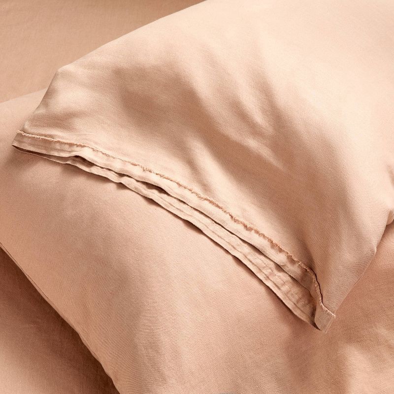 slide 5 of 7, Queen 100% Linen Sheet Set Light Adobe Clay - Casaluna™, 1 ct