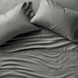 King 100% Linen Sheet Set Dark Gray - Casaluna™