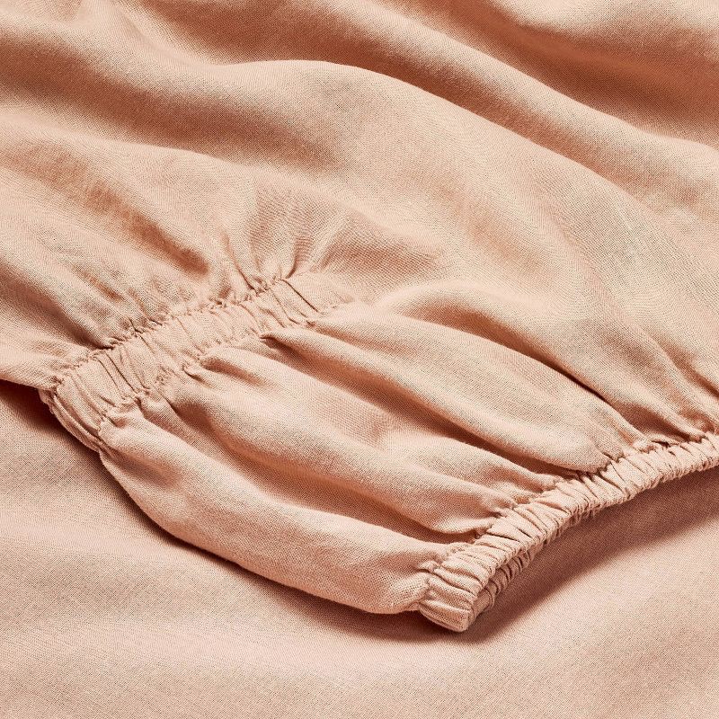 slide 4 of 7, King 100% Linen Sheet Set Light Adobe Clay - Casaluna™, 1 ct