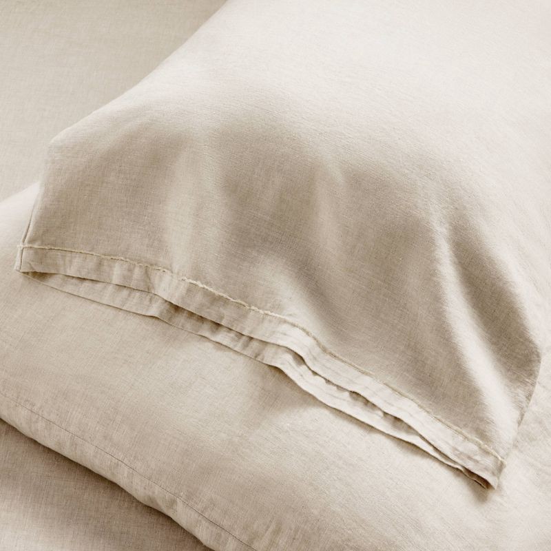 slide 3 of 4, King 100% Linen Pillowcases Natural - Casaluna™, 1 ct