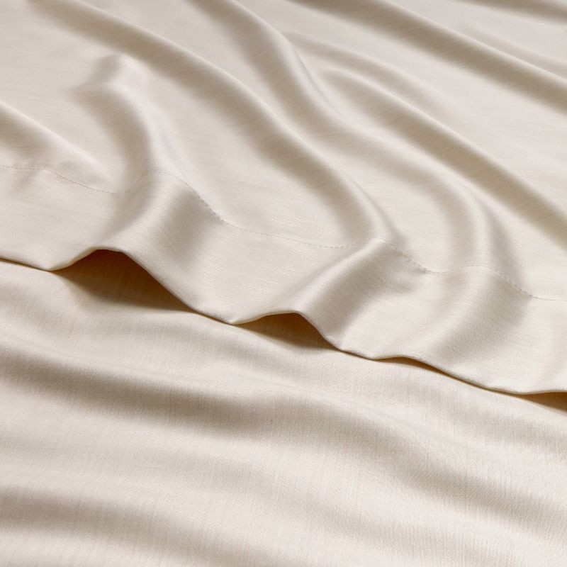 slide 3 of 7, King 400 Thread Count Rayon from Bamboo Sheet Set Natural - Casaluna™, 1 ct