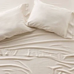 King 400 Thread Count Rayon from Bamboo Sheet Set Natural - Casaluna™