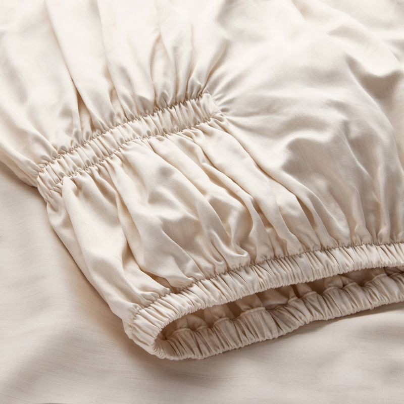 slide 4 of 7, Full 400 Thread Count Rayon from Bamboo Sheet Set Natural - Casaluna™, 1 ct