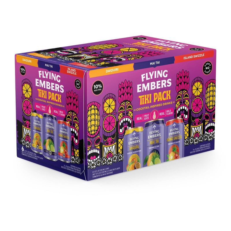 slide 1 of 3, Flying Embers Tiki 10% Variety - 6pk/12 fl oz Cans, 6 ct; 12 fl oz