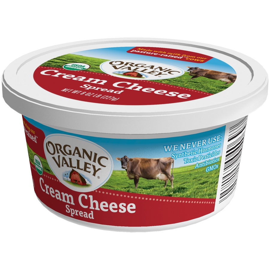 slide 2 of 3, ORGANIC VALLEY Organic Cream Cheese Spread, 8 oz, 8 oz