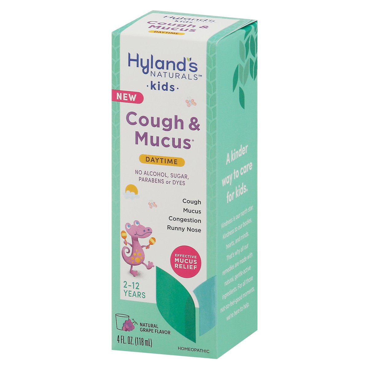 slide 4 of 9, Hyland's Naturals Kids Daytime Natural Grape Flavor Cough & Mucus 4 fl oz, 4 oz