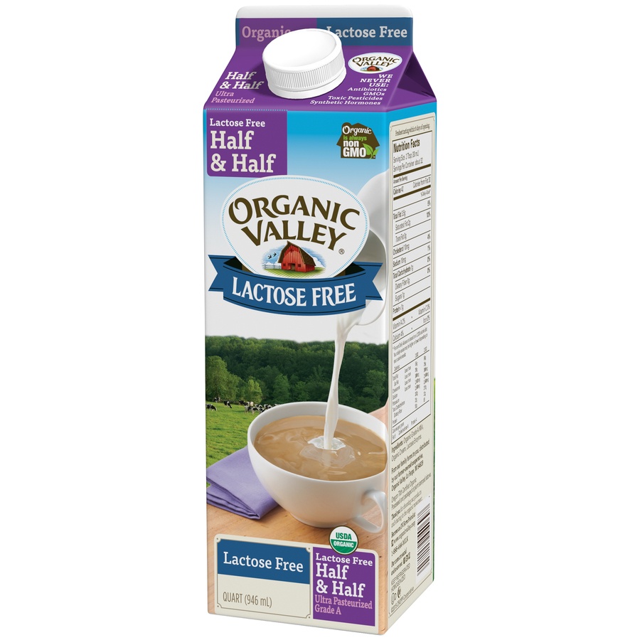 slide 2 of 3, Organic Valley Lactose Free Half & Half, 32 fl oz