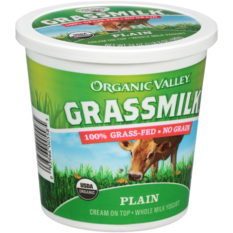 slide 6 of 8, Organic Valley Grassmilk Plain Whole Milk Yogurt, 24 oz