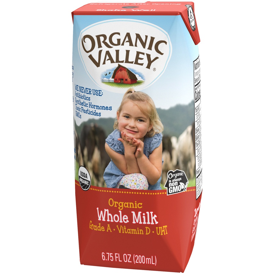 slide 2 of 6, Organic Valley Organic Whole Milk 6.75 Fl. Oz. Carton, 6.75 fl oz