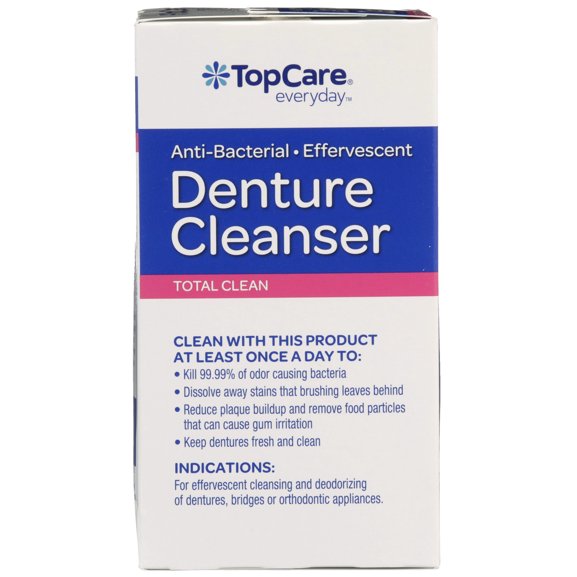 slide 4 of 6, TopCare Anti-bacterial Effervescent Total Clean Denture Cleanser Tablets, 90 ct