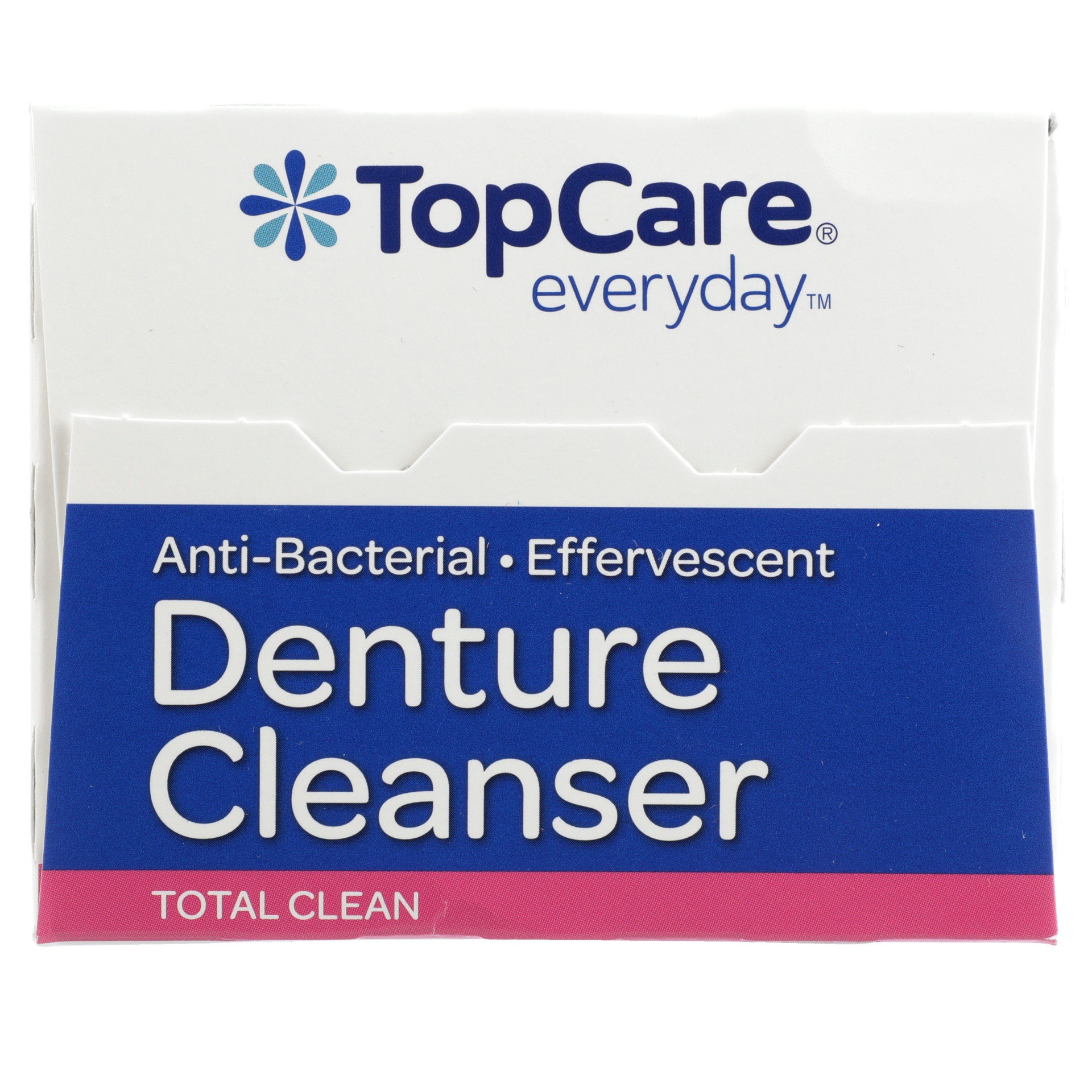 slide 6 of 6, TopCare Anti-bacterial Effervescent Total Clean Denture Cleanser Tablets, 90 ct