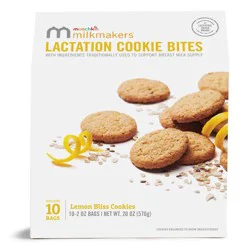 Munchkin Milkmakers Lactation Cookie Bites - Lemon - 20oz/10ct