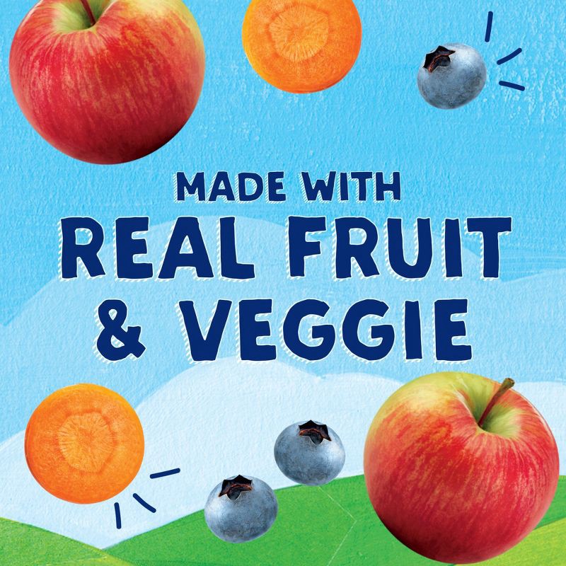 slide 3 of 10, Stonyfield Kids' Organic ZERO Added Sugar Kids Pouch Blueberry Apple Carrot 3.5oz/4pk, 4 ct; 3.5 oz