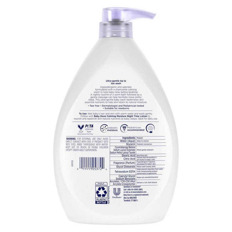 slide 2 of 8, Baby Dove Calming Moisture Hypoallergenic Baby Wash - 34oz, 34 oz
