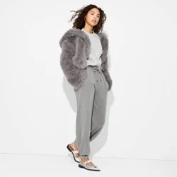 Women's High-Rise Baggy Joggers - Wild Fable™ Gray S
