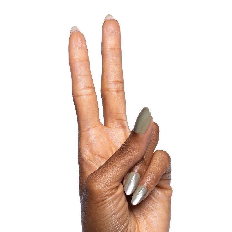 slide 5 of 7, Olive & June Press-On Fake Nails - Almond Medium - Sage Velvet - 42ct, 42 ct