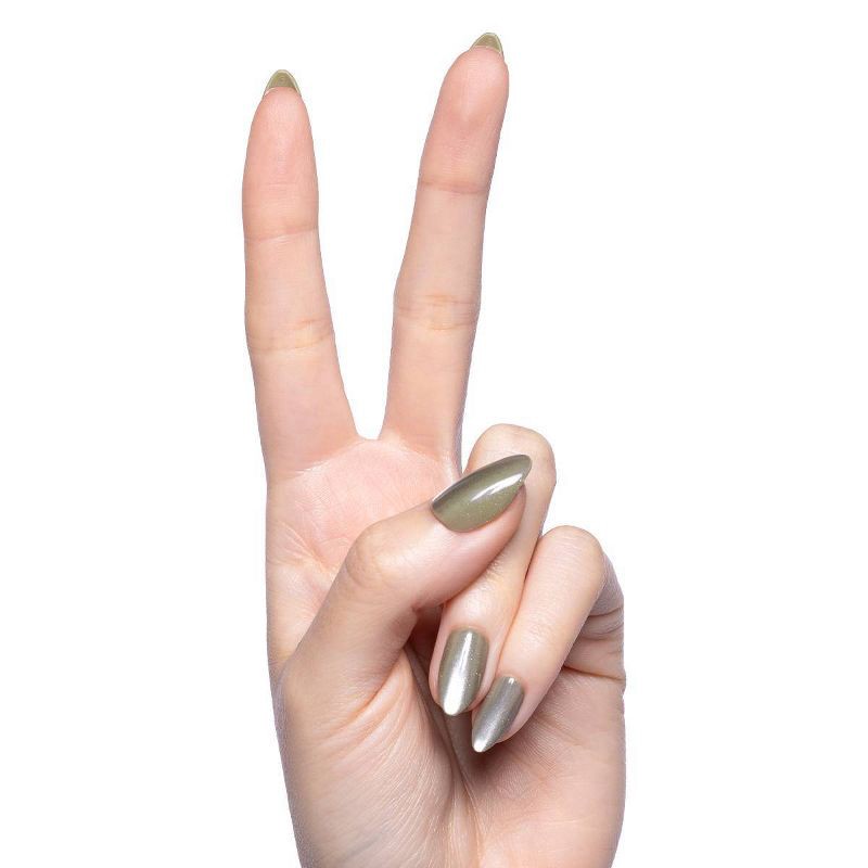 slide 6 of 7, Olive & June Press-On Fake Nails - Almond Medium - Sage Velvet - 42ct, 42 ct