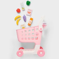 Shopping Cart and Accessories Playset - Gigglescape™: Fits 14-Inch Dolls, Includes Play Food, 12 Doll Accessories