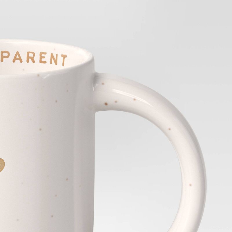 slide 3 of 3, 14oz Stoneware Embossed Paw Cat Parent Mug Ivory - Room Essentials™, 14 oz