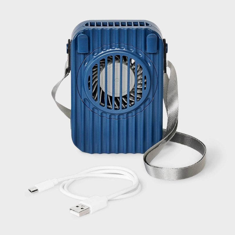 slide 2 of 3, Necklace Fan Blue - Dealworthy™, 1 ct