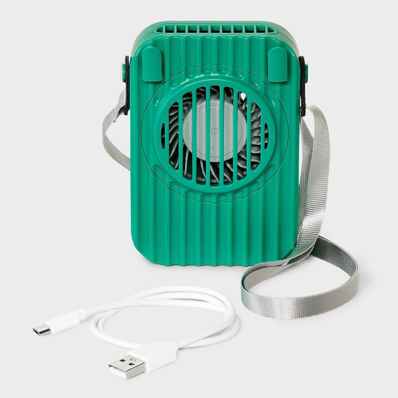 slide 2 of 3, Necklace Fan Green - Dealworthy™, 1 ct