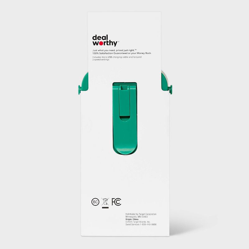 slide 3 of 3, Necklace Fan Green - Dealworthy™, 1 ct