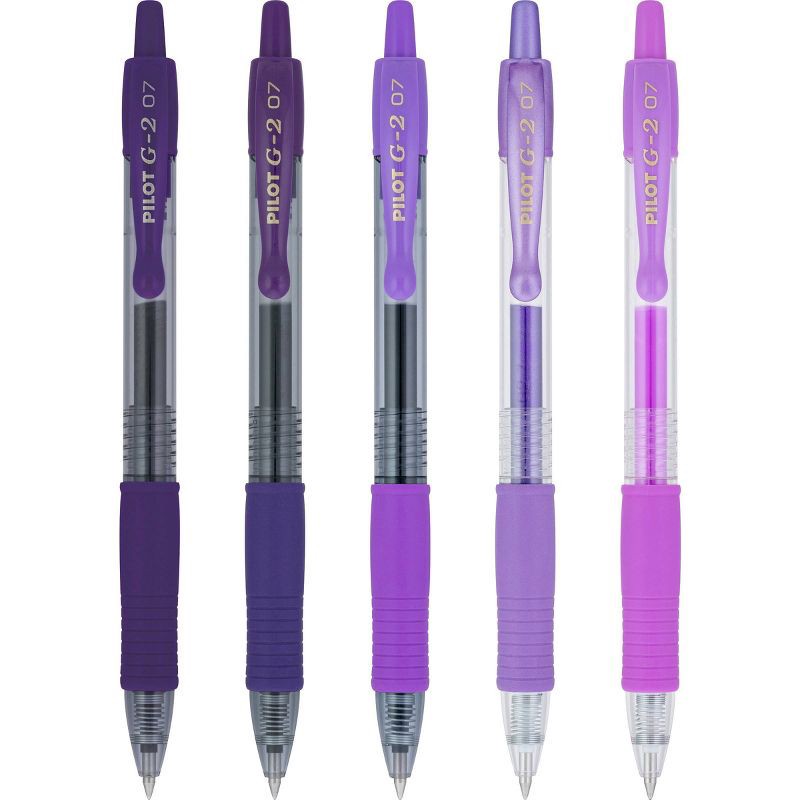slide 6 of 7, G2 Gel Pilot 5pk G2 Boost Gel Pens Fine Point 0.7mm Assorted Purple Ink, 5 ct