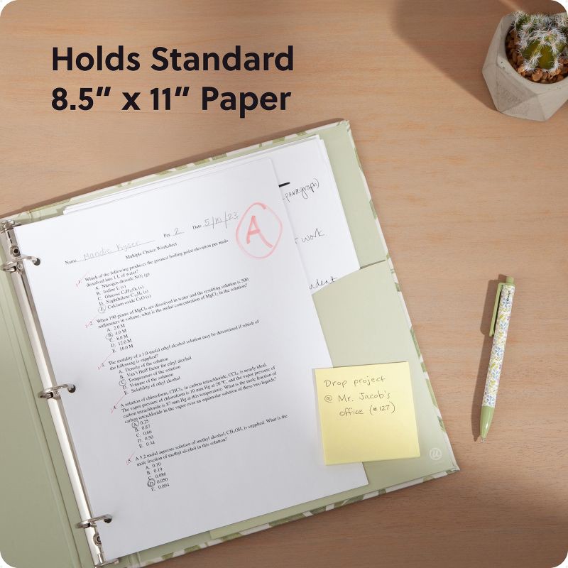 slide 2 of 6, U Brands 1" Linen Ring Binder Refined Roots, 1 ct