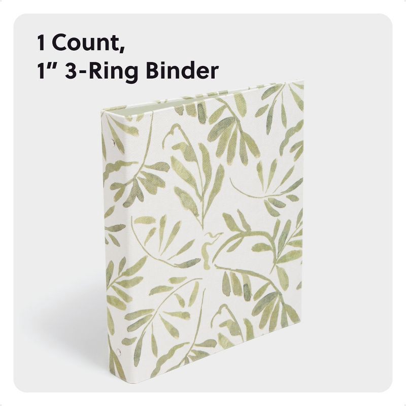 slide 3 of 6, U Brands 1" Linen Ring Binder Refined Roots, 1 ct