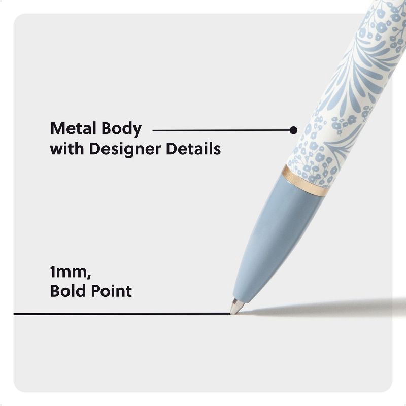slide 4 of 5, U Brands 3ct Monterey Ballpoint Pens Ornate Florals, 3 ct