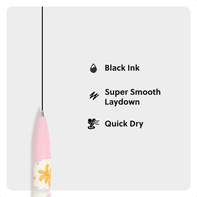 slide 5 of 5, U Brands 6ct Laguna Gel Ink Pens Saccharine Fields, 6 ct