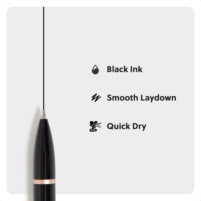 slide 5 of 5, U Brands 2ct Monterey Ballpoint Ink Pens White and Black, 2 ct