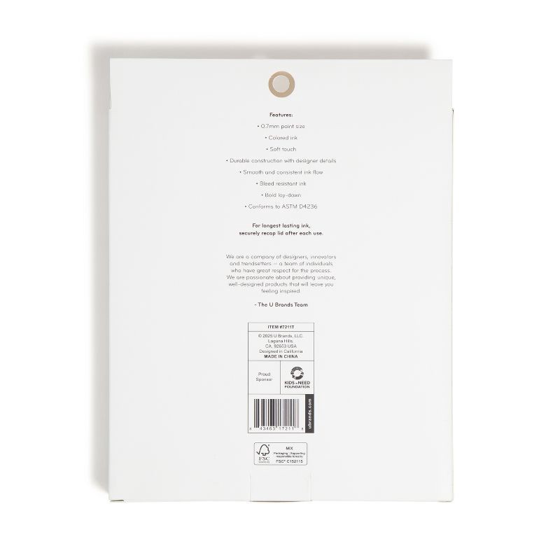 slide 4 of 5, U Brands 10ct Soft Touch Catalina Colored Ink Felt Tip Pens Brights, 10 ct