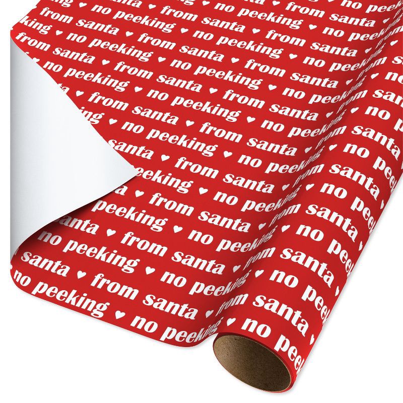 slide 2 of 4, American Greetings 96"x30" Christmas Wrapping Paper From Santa, 1 ct
