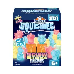 Elmer's 2ct Squishies Glow in the Dark Mystery Characters
