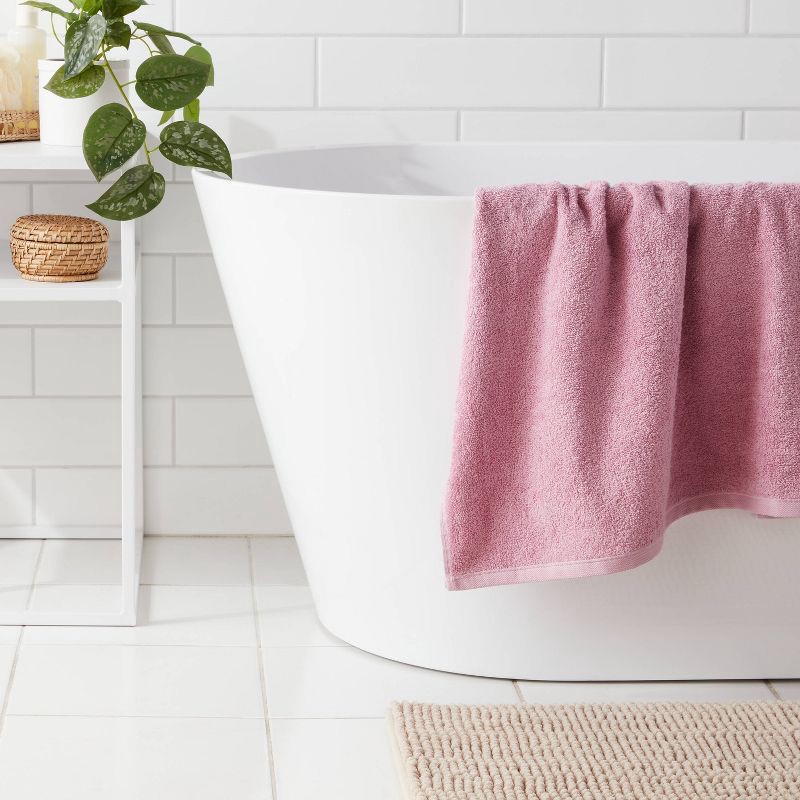 slide 2 of 4, Everyday Bath Towel Pink - Room Essentials™, 1 ct