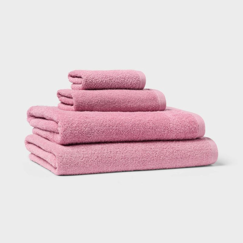 slide 4 of 4, Everyday Bath Towel Pink - Room Essentials™, 1 ct