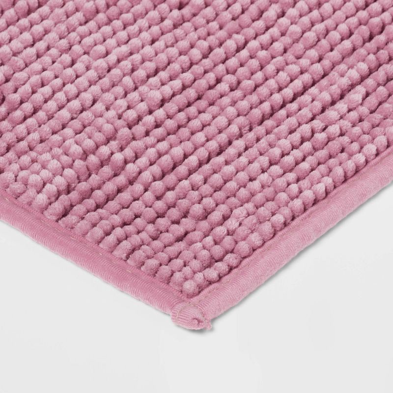 slide 3 of 4, 20"x32" Everyday Chenille Bath Rug Pink - Room Essentials™, 1 ct