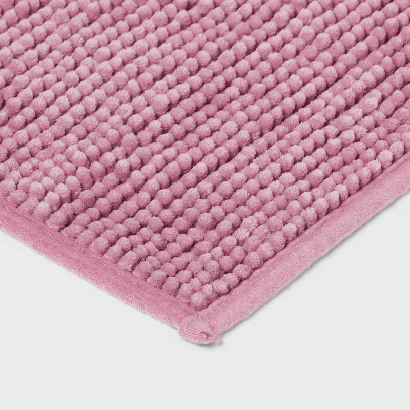 slide 3 of 4, 20"x58" Runner Everyday Chenille Bath Rug Pink - Room Essentials™, 1 ct