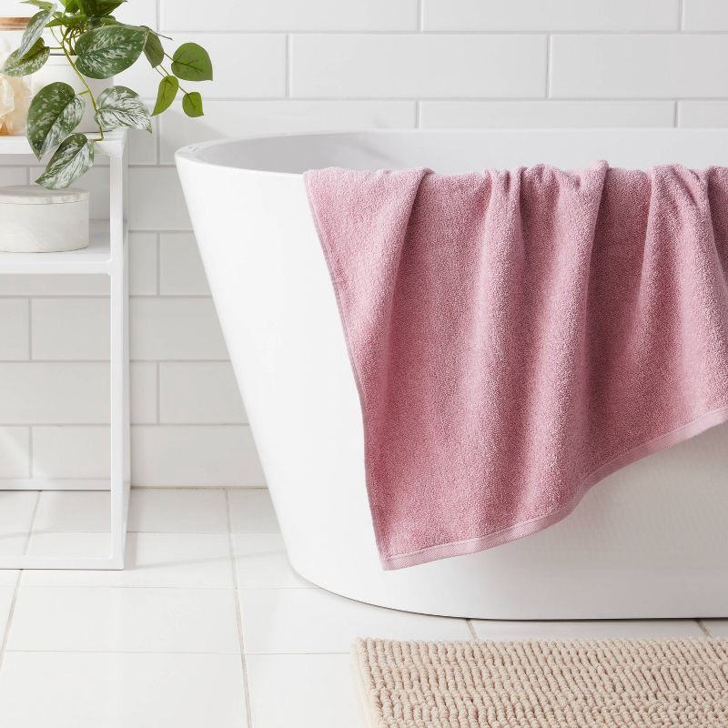 slide 2 of 4, Everyday Oversized Bath Towel Pink - Room Essentials™, 1 ct
