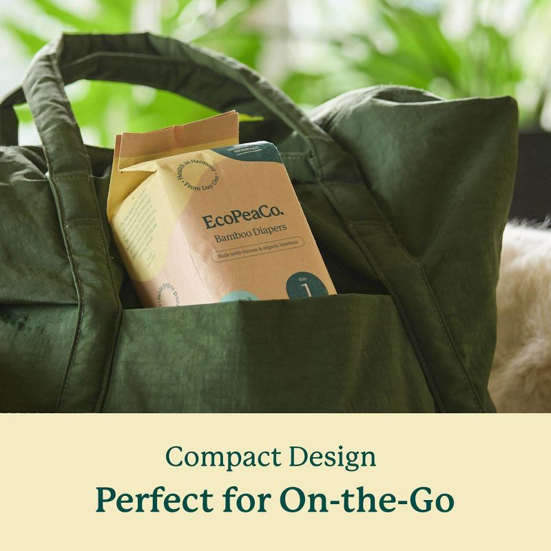 slide 3 of 17, EcoPeaCo. Bamboo Disposable Diapers Made with Organic Bamboo and Viscose - Trial and Travel - Size 2 - 8ct, 2 x 8 ct