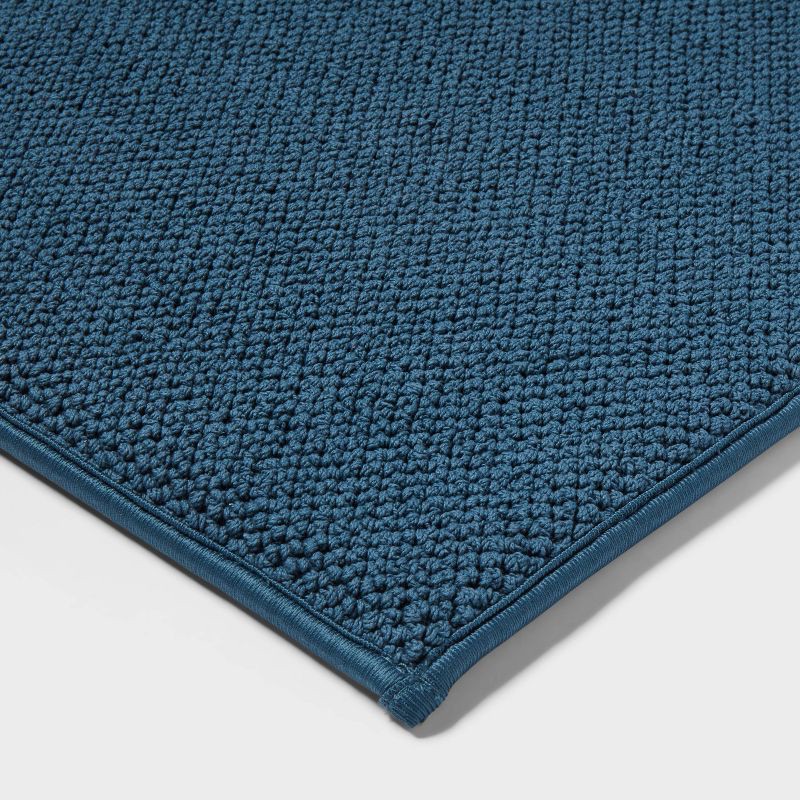 slide 3 of 4, 20"x34" Performance Plus Cotton Memory Foam Bath Rug Teal - Threshold™, 1 ct