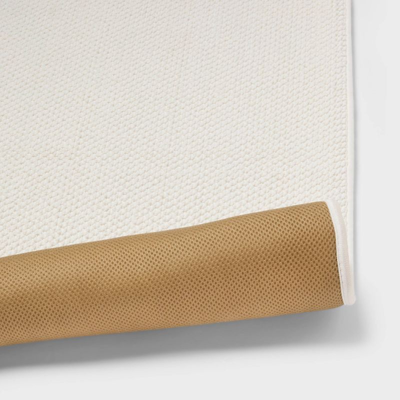 slide 4 of 4, 20"x34" Performance Plus Cotton Memory Foam Bath Rug Cream - Threshold™, 1 ct