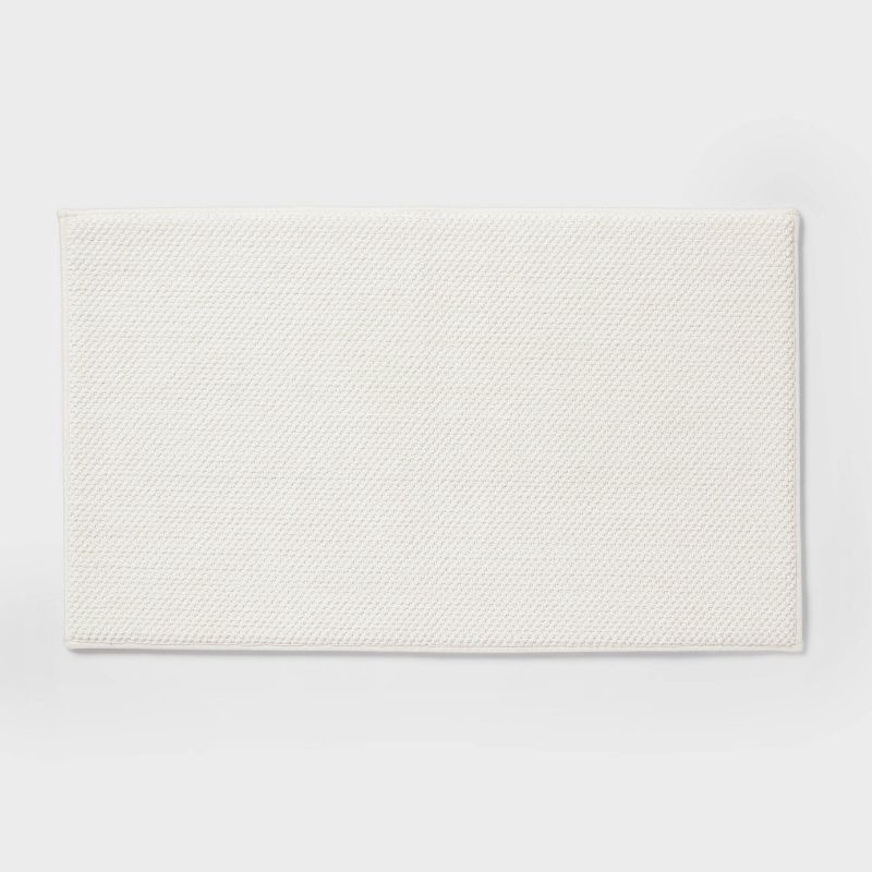 slide 1 of 4, 20"x34" Performance Plus Cotton Memory Foam Bath Rug Cream - Threshold™, 1 ct