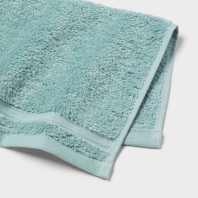 slide 4 of 5, 4pk Total Fresh Antimicrobial Washcloth Set Aqua - Threshold™, 4 ct