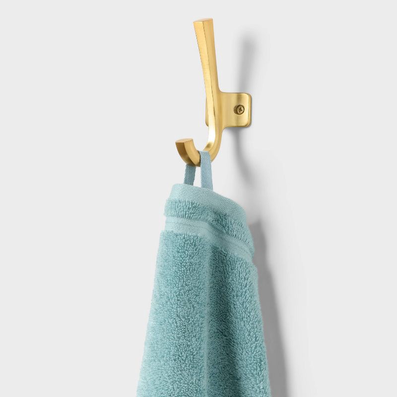 slide 5 of 5, 4pk Total Fresh Antimicrobial Washcloth Set Aqua - Threshold™, 4 ct